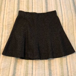 Stretchy Tweed Flared Skirt